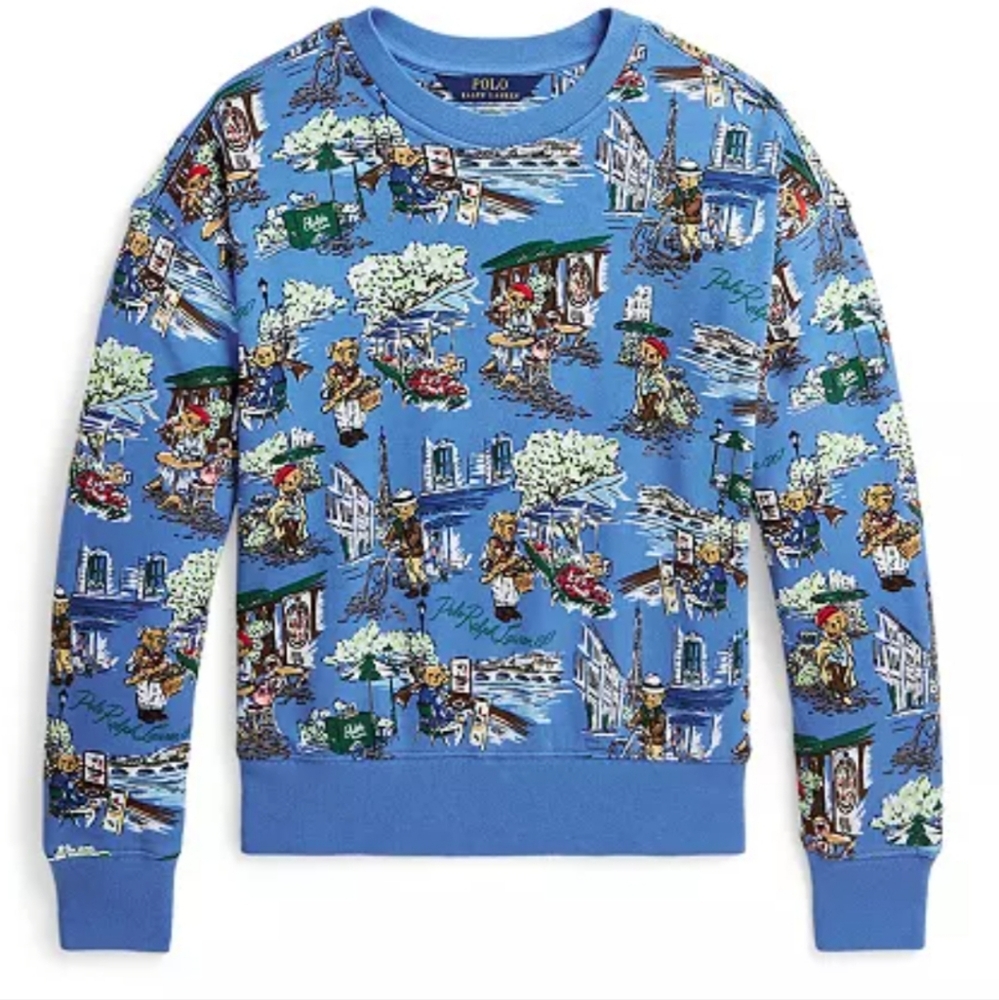 Polo Ralph LaurenBig Girls Polo Bear French Terry Sweatshirt